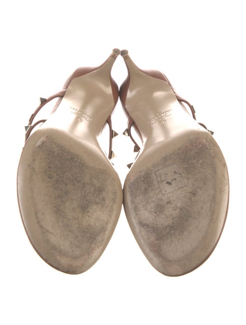 Valentino Rockstud Accents Leather Slides