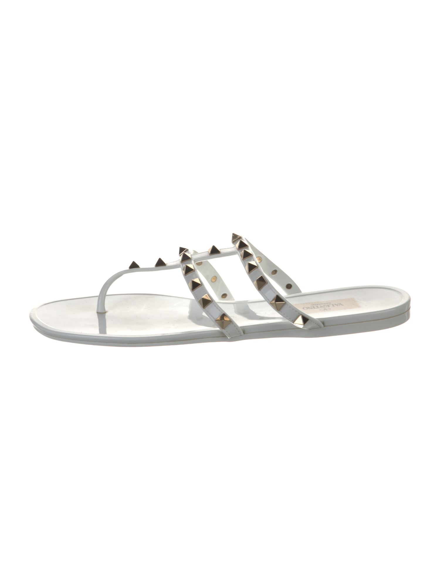 Valentino Rockstud Accents Rubber Slides