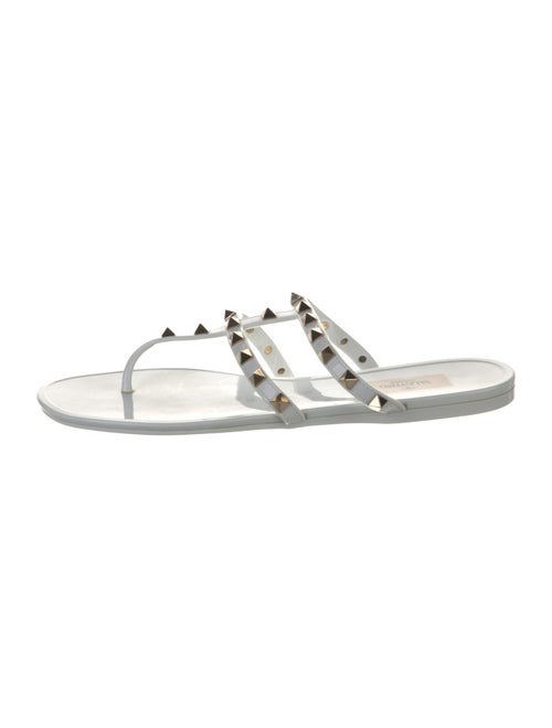 Valentino Rockstud Accents Rubber Slides