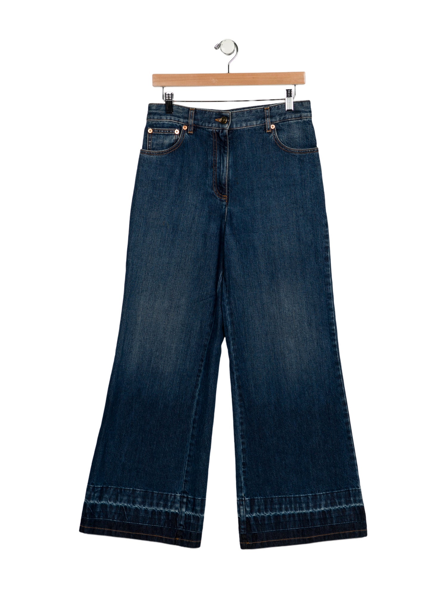 Valentino High-Rise Wide Leg Jeans