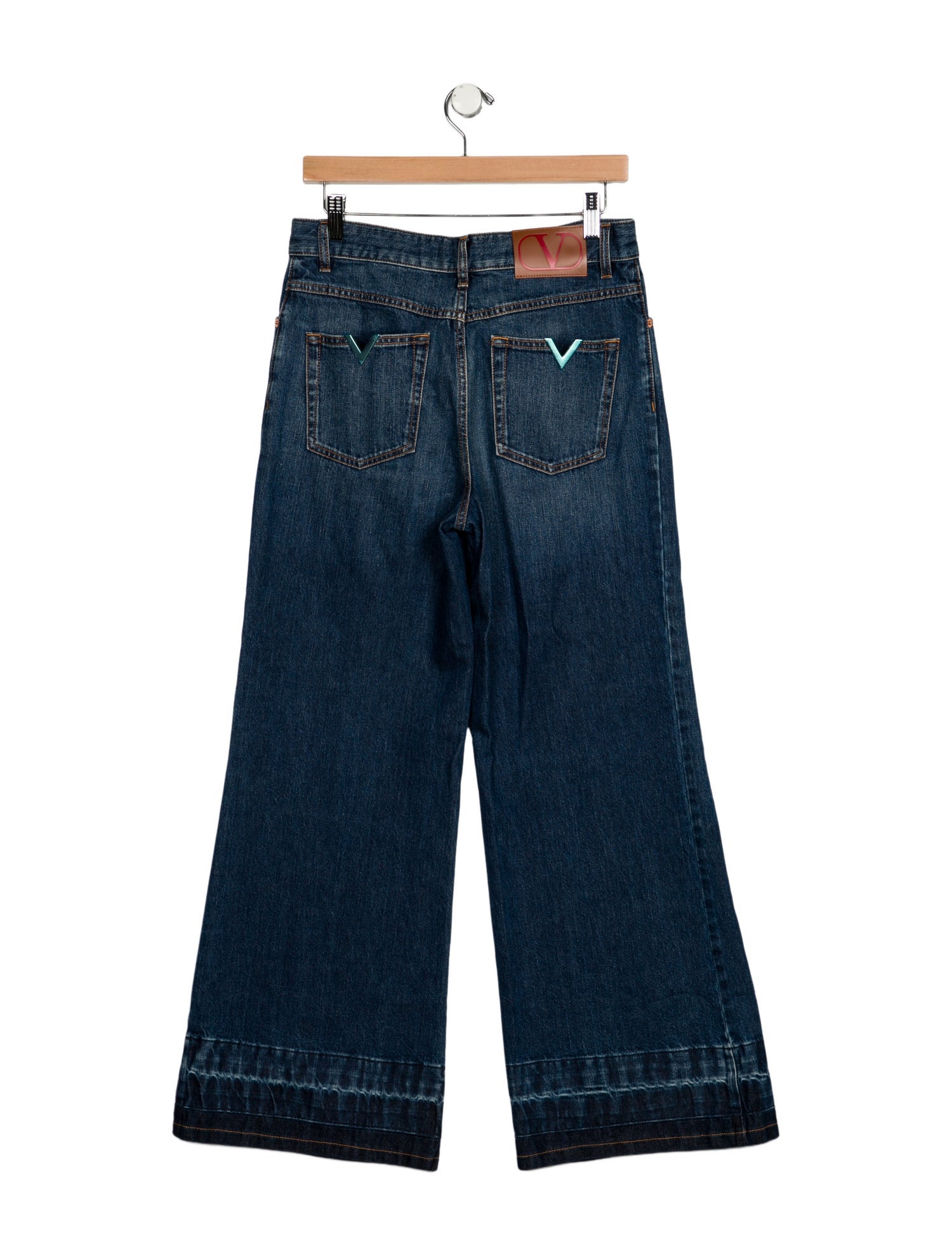 Valentino High-Rise Wide Leg Jeans