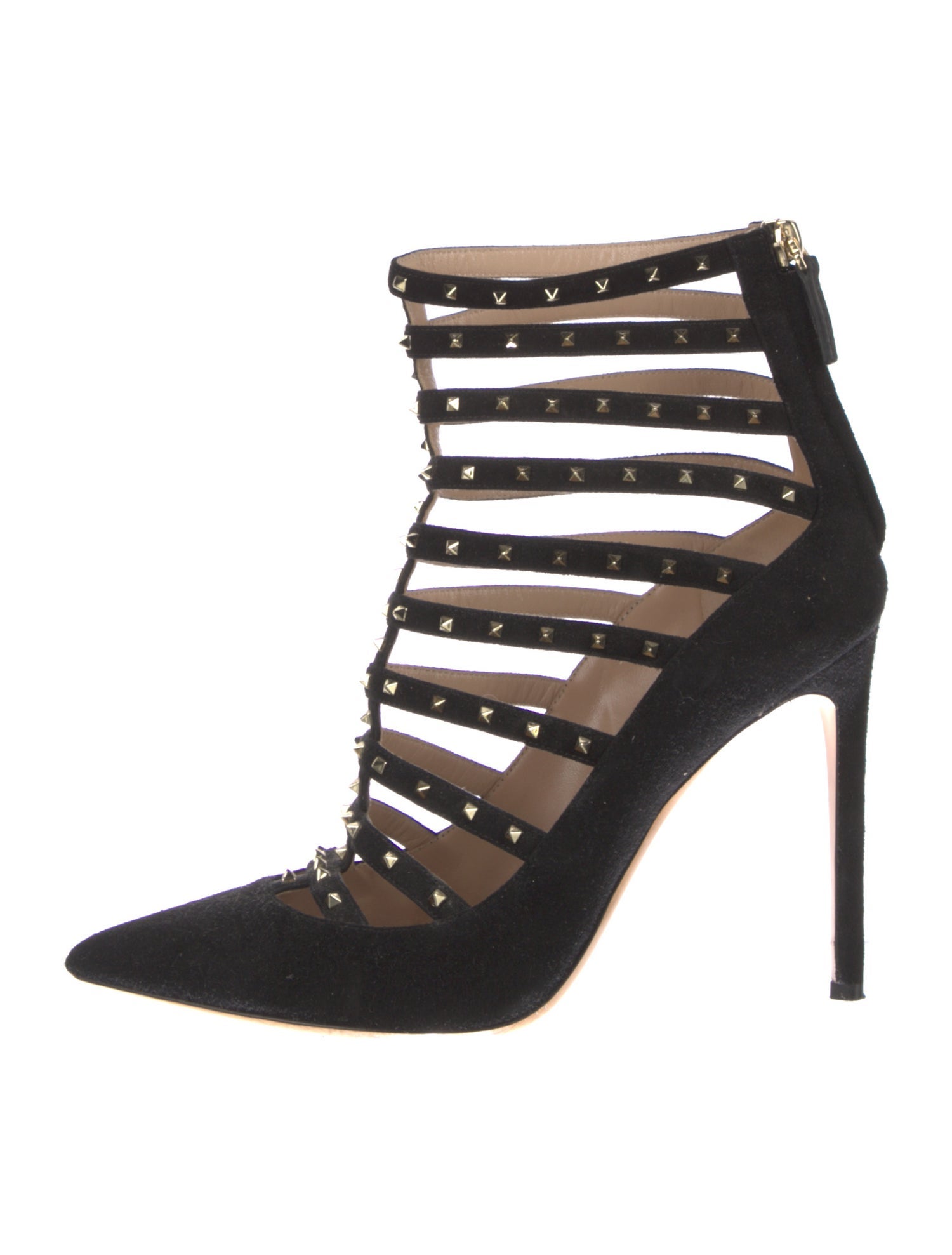 Valentino Rockstud Accents Suede Pumps