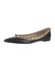 Valentino Rockstud Accents Leather Ballet Flats