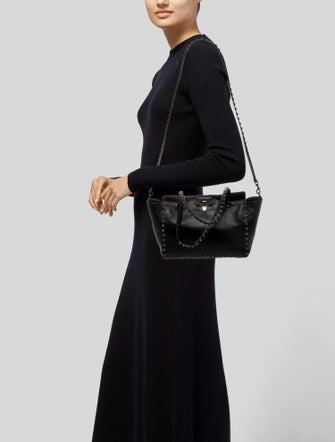 Valentino Rockstud Top Handle Bag