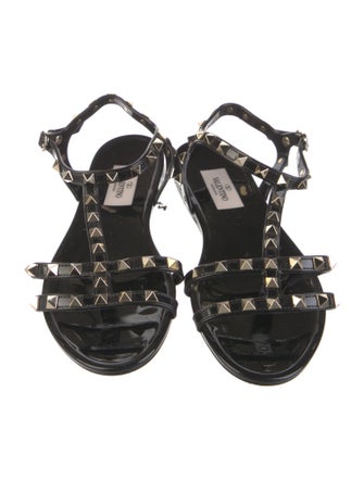 Valentino Rockstud Accents Rubber Gladiator Sandals