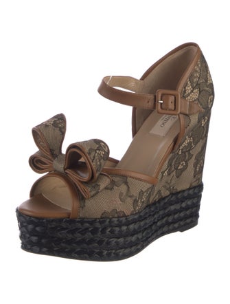 Valentino Lace Printed Espadrilles