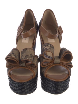 Valentino Lace Printed Espadrilles