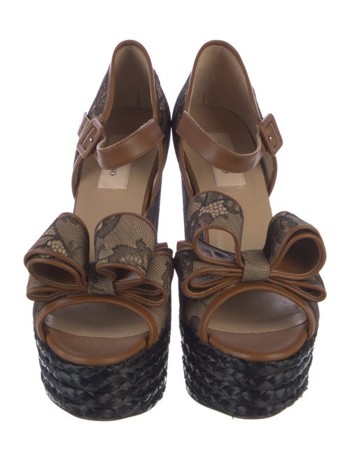 Valentino Lace Printed Espadrilles