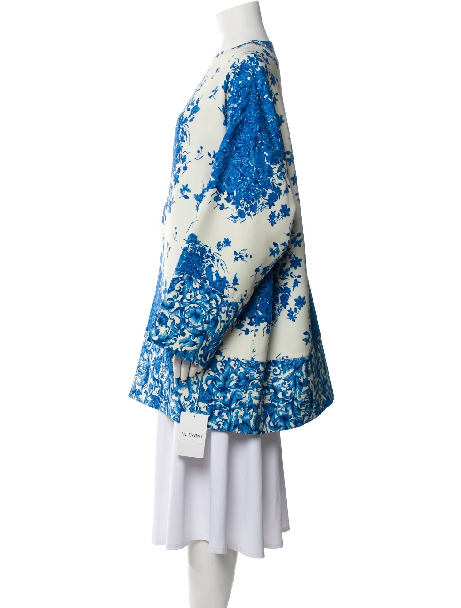 Valentino Virgin Wool Floral Print Coat w/ Tags