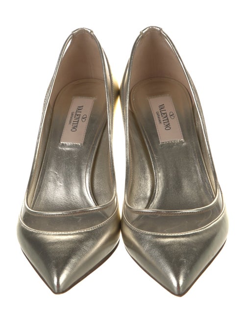 Valentino Leather Bow Accents Pumps