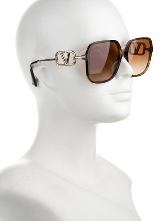 Valentino Square Gradient Sunglasses