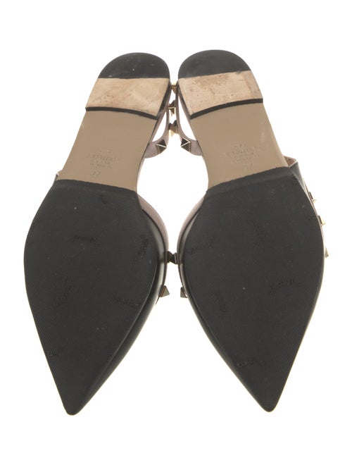 Valentino Rockstud Accents Leather Slingback Flats