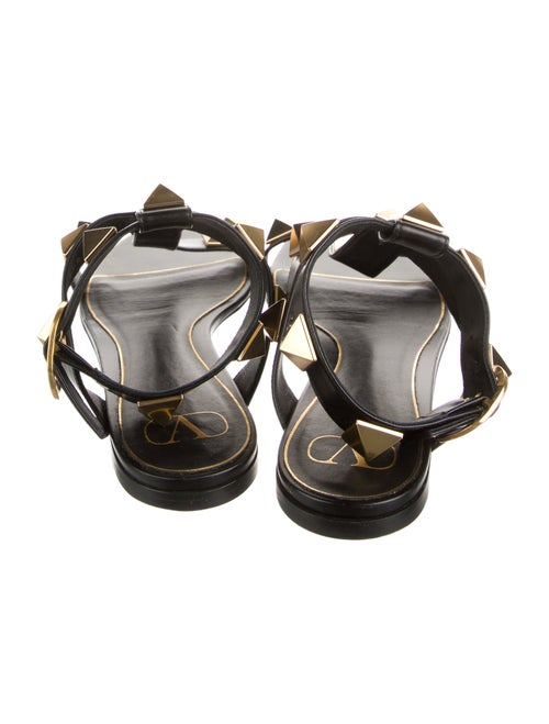 Valentino Rockstud Accents Leather T-Strap Sandals