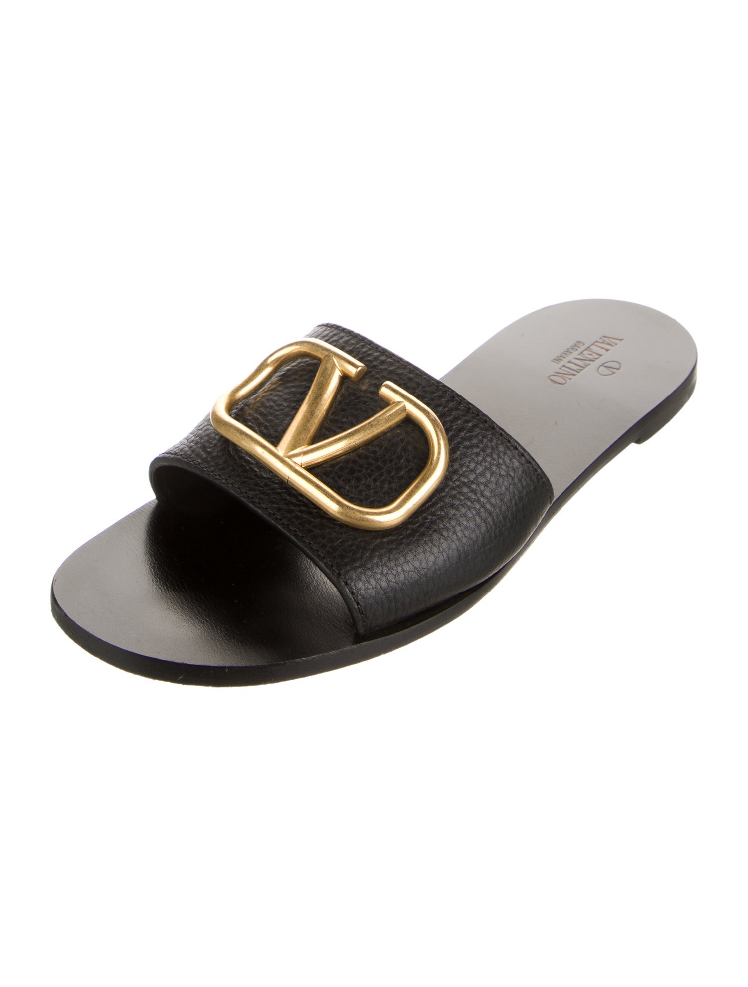 Valentino Leather Slides