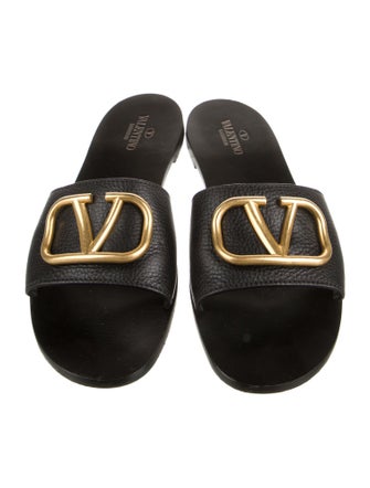 Valentino Leather Slides