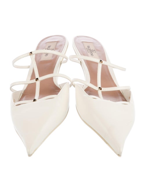 Valentino Rockstud Accents Leather Mules