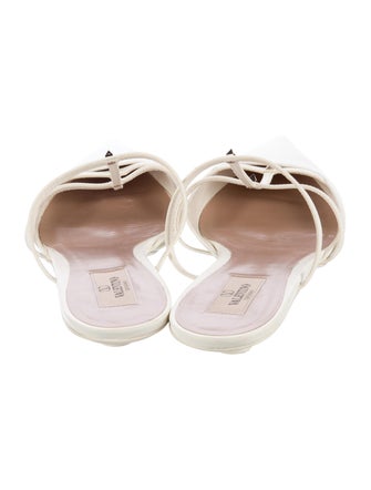 Valentino Rockstud Accents Leather Mules