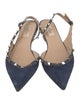 Valentino Rockstud Accents Suede Slingback Flats