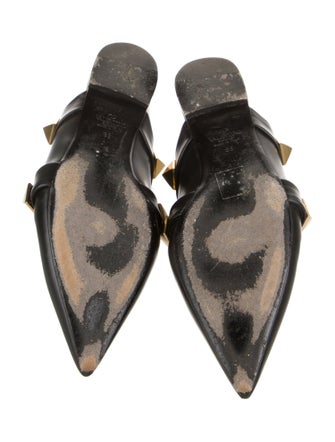 Valentino Rockstud Accents Leather Mules