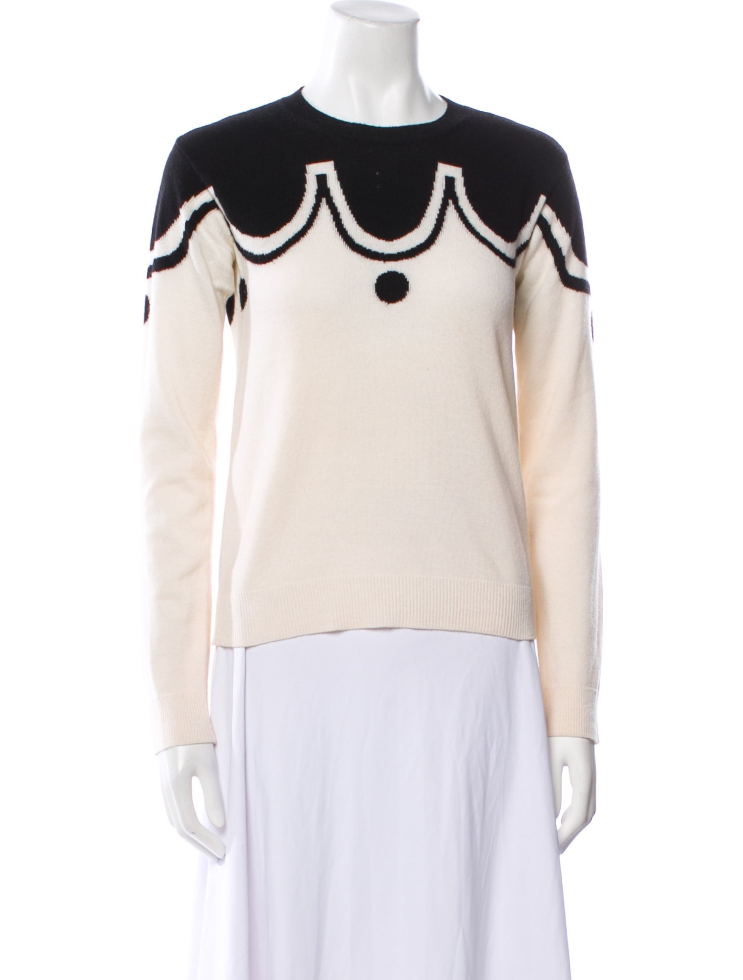 Valentino Printed Crew Neck Sweater