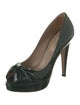 Valentino Patent Leather Bow Accents Pumps