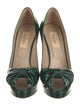 Valentino Patent Leather Bow Accents Pumps