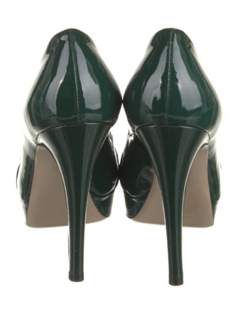 Valentino Patent Leather Bow Accents Pumps