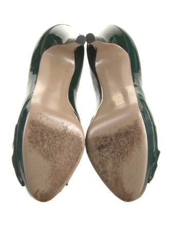 Valentino Patent Leather Bow Accents Pumps