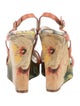 Valentino Leather Floral Print Espadrilles