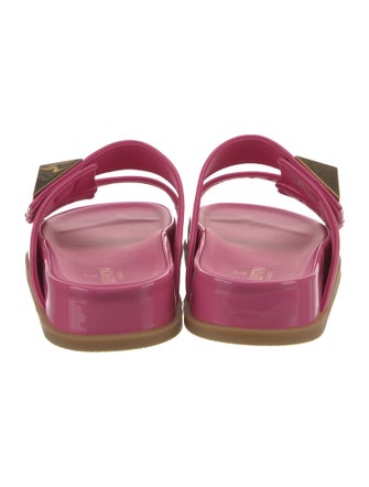 Valentino Patent Leather Studded Accents Slides
