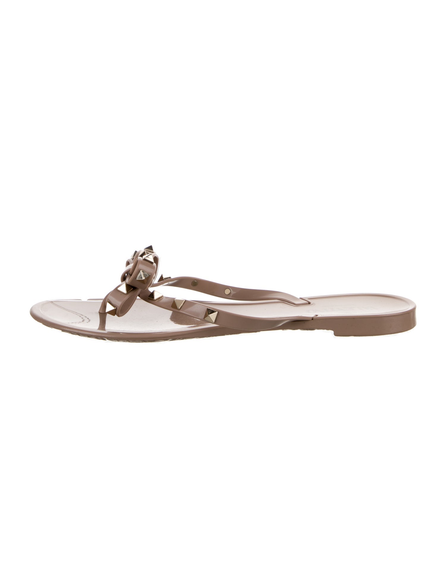 Valentino Rockstud Accents Rubber Slides