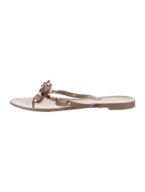 Valentino Rockstud Accents Rubber Slides