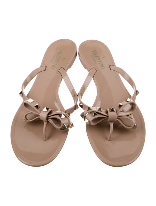 Valentino Rockstud Accents Rubber Slides