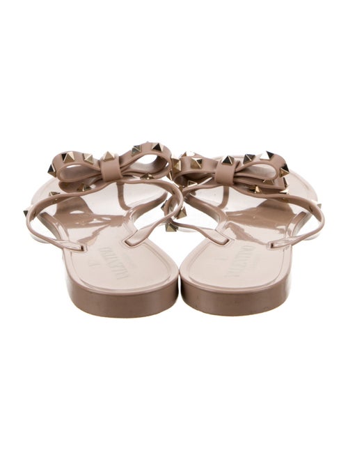 Valentino Rockstud Accents Rubber Slides