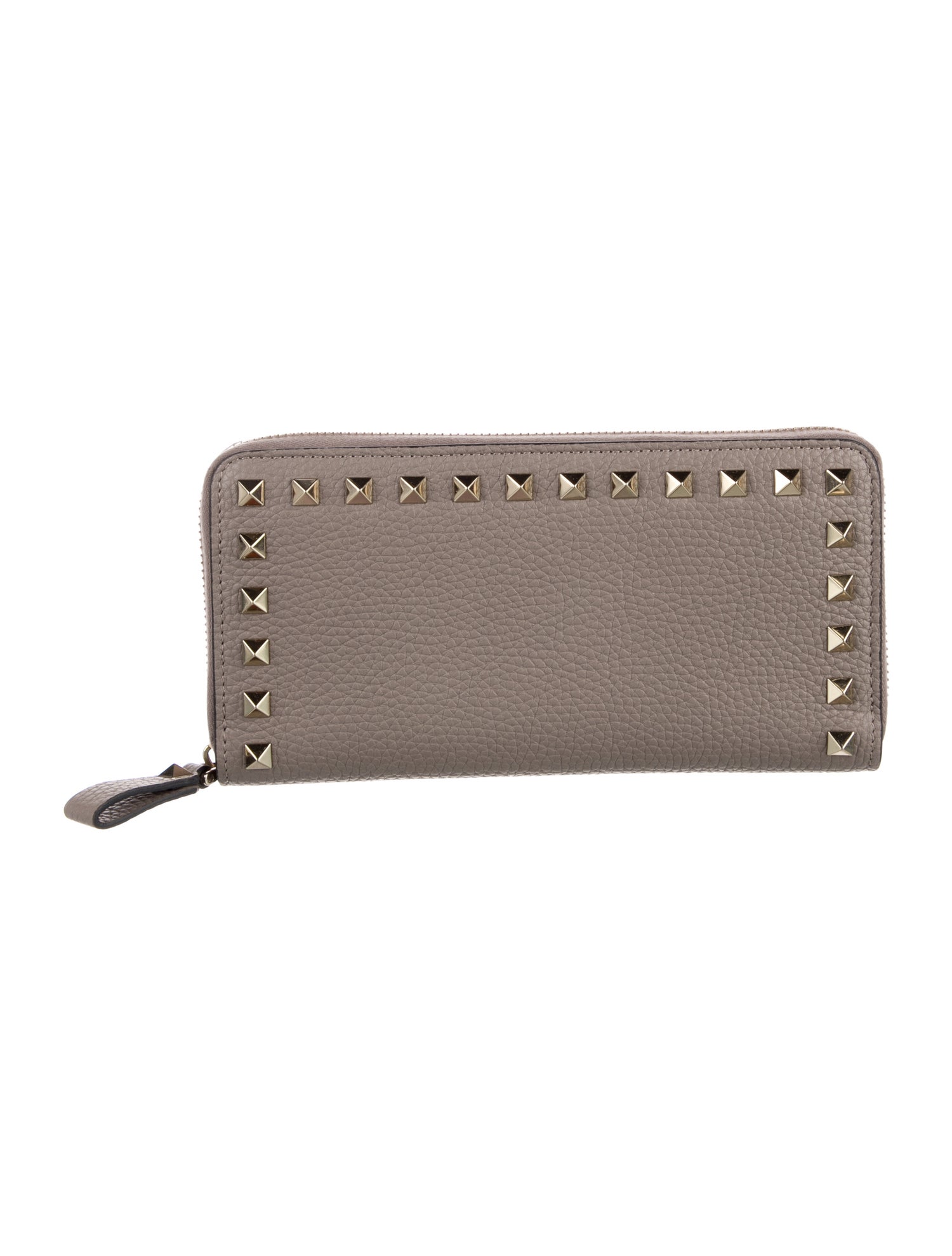 Valentino Rockstud Accents Leather Continental Wallet