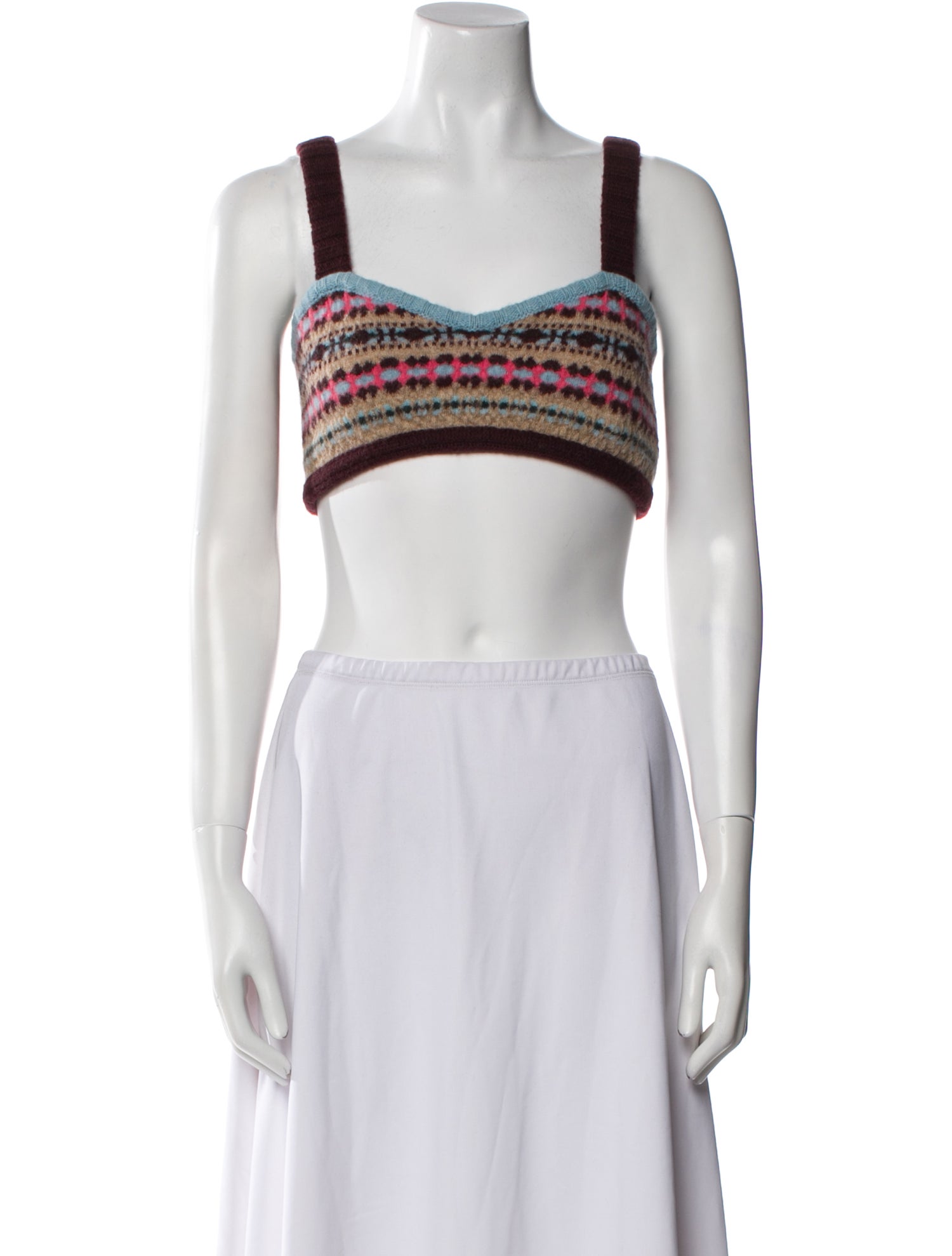 Valentino Wool Striped Crop Top w/ Tags