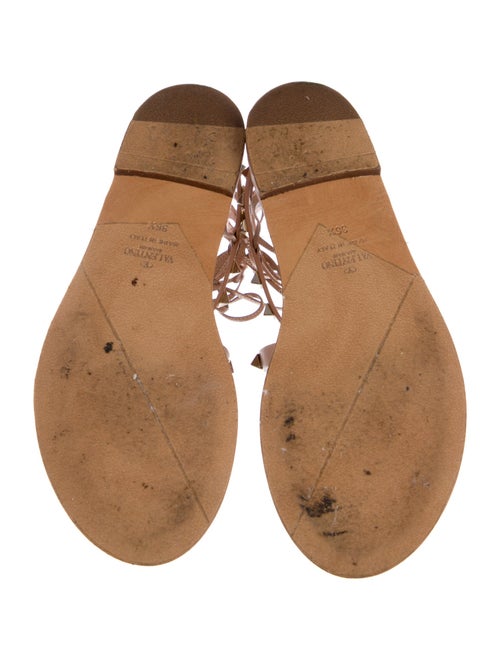 Valentino Rockstud Accents Leather Gladiator Sandals