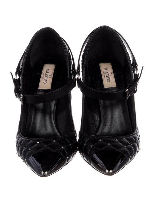 Valentino Rockstud Accents Leather Pumps