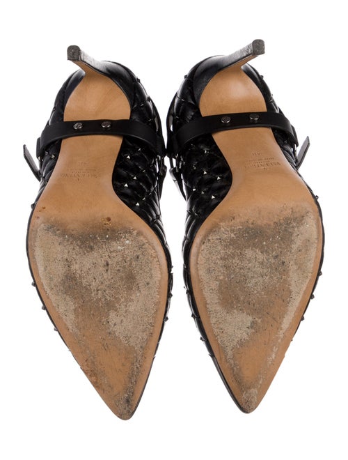 Valentino Rockstud Accents Leather Pumps