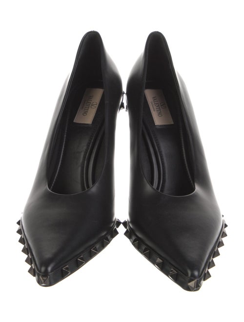 Valentino Rockstud Accents Leather Pumps