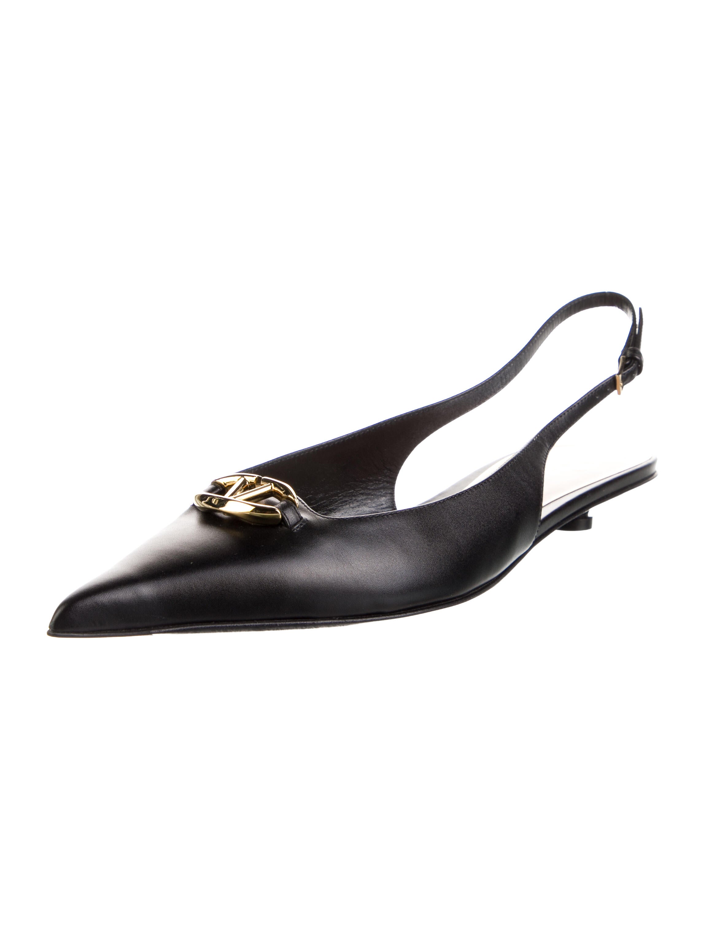 Valentino Leather Slingback Flats
