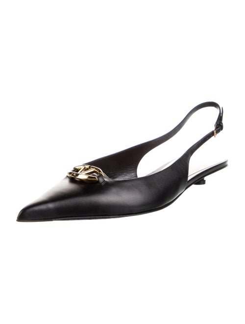 Valentino Leather Slingback Flats