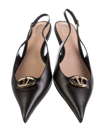 Valentino Leather Slingback Flats