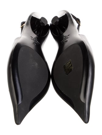 Valentino Leather Slingback Flats