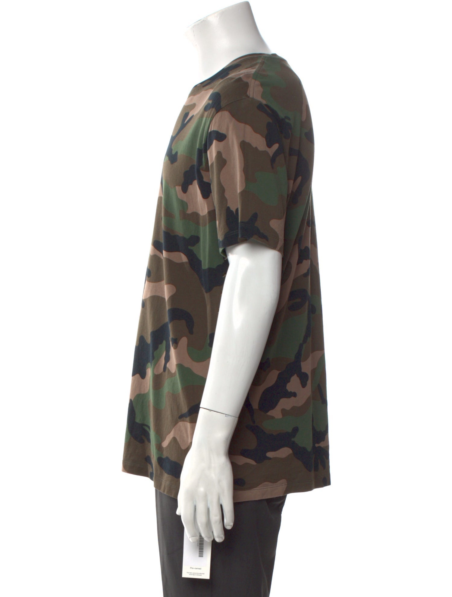 Valentino Camouflage Print Crew Neck T-Shirt