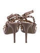 Valentino Rockstud Accents Leather T-Strap Pumps