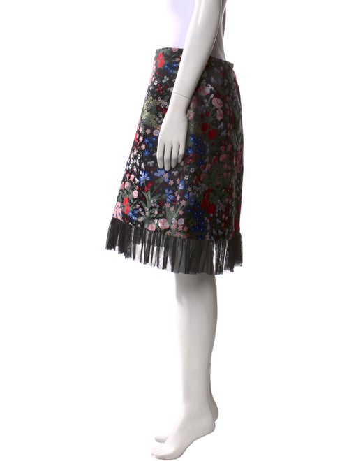 Valentino Floral Print Knee-Length Skirt
