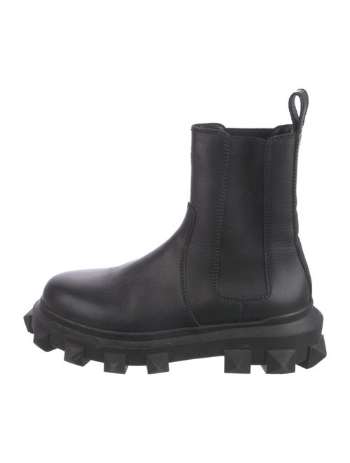 Valentino Rockstud Accents Leather Chelsea Boots