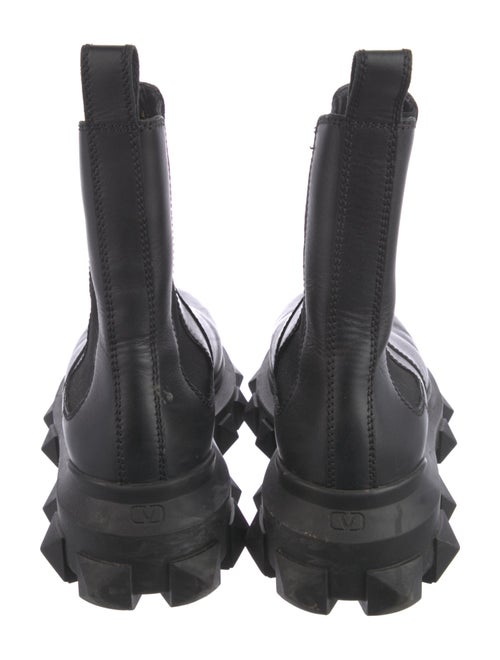 Valentino Rockstud Accents Leather Chelsea Boots