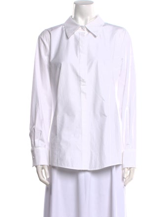 Valentino Long Sleeve Button-Up Top